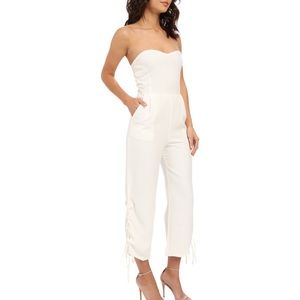 Brigitte Bailey strapless white jumpsuit
